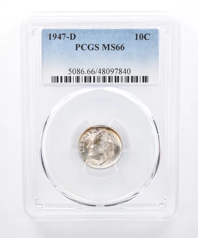 1947-D Roosevelt Dime MS66 PCGS Beautiful Tone *8367