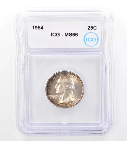 1954 Washington Quarter MS66 ICG Beautiful Tone *7363