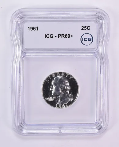 1961 Washington Quarter PR69+ ICG