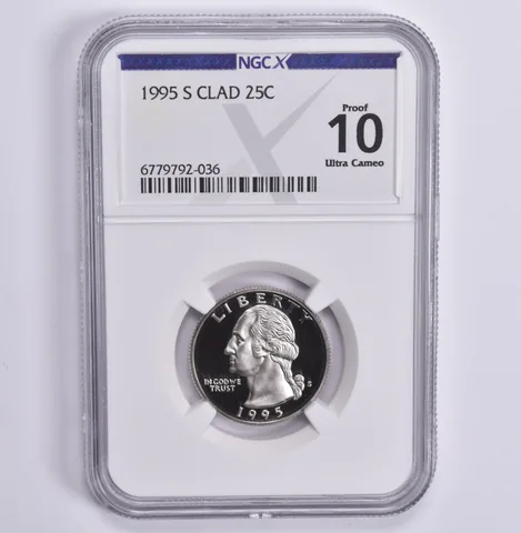 1995-S Washington Quarter CLAD Proof 10 UCAM NGC X NGCX