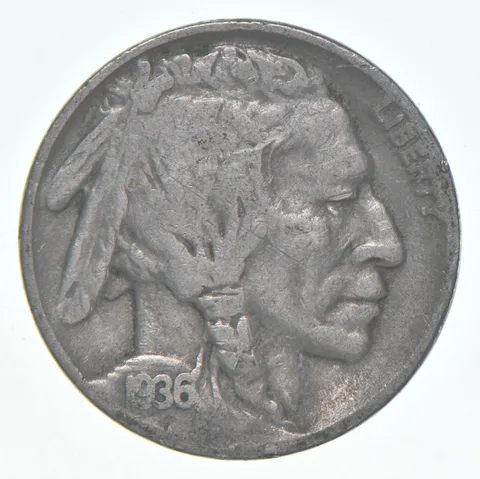 1936-D Indian Head Buffalo Nickel Average Circ