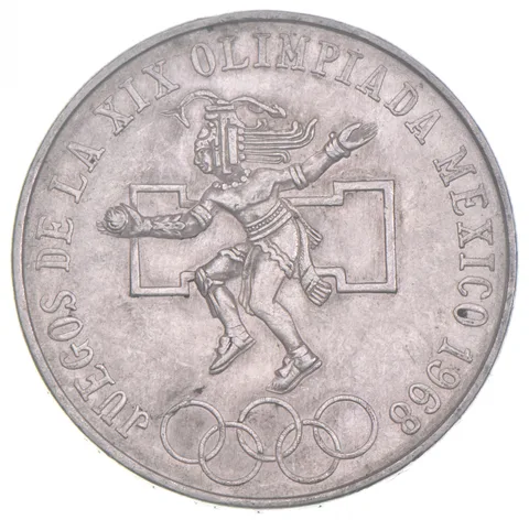 1968 Mexico 25 Pesos Silver XF/AU Circ