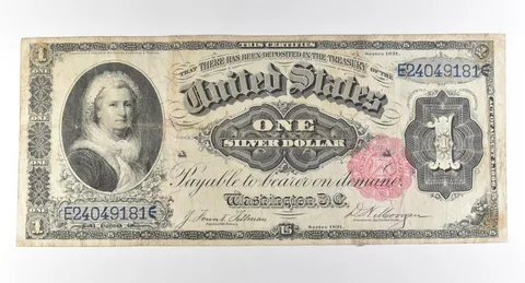 1891 $1 Silver Certificate Large Note Red Seal *3027