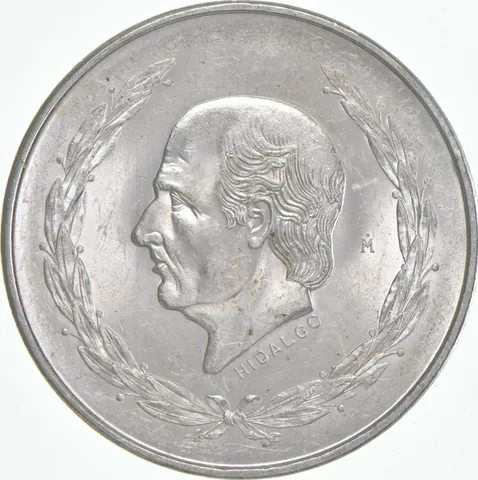 1952 Mo Mexico 5 Pesos Silver Hidalgo BU