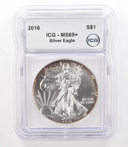 2016 American Silver Eagle MS69+ ICG Peripheral Tone *3158