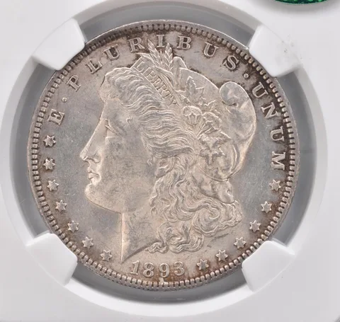 1893 Morgan Silver Dollar MS61 NGC CAC Beautiful Tone *1780