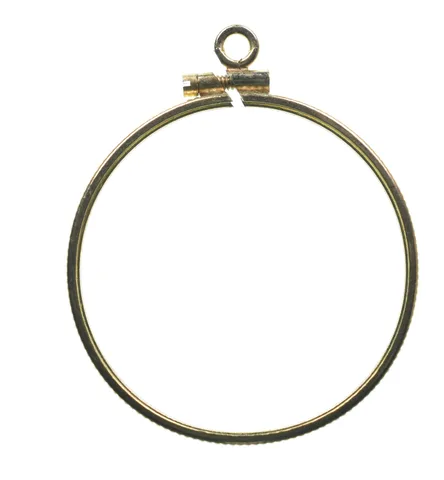 12K 28mm Gold Filled US Large Cent Coin Bezel Pendant Frame Edge *1275
