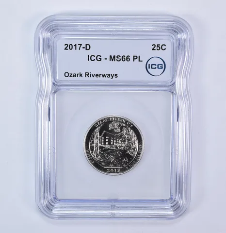 2017-D Washington Quarter ATB Ozark Riverways MS66 PL ICG