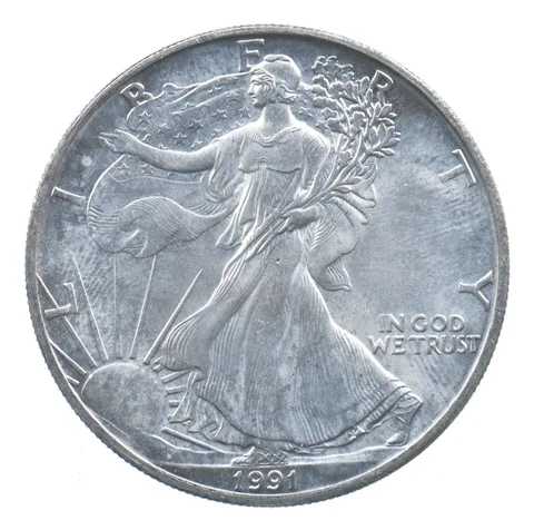 Better Date 1991 American Silver Eagle 1 Troy Oz .999 Fine Silver *761