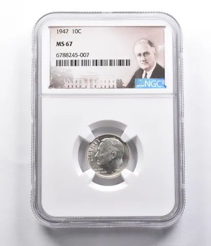 MS67 1947 Roosevelt Dime NGC a4049