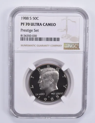 1988-S Kennedy Half Dollar Prestige Set PF70 UCAM NGC Brown Label
