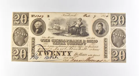 1840 $20 Chesapeake & Ohio Canal Company Obsolete Note *3153