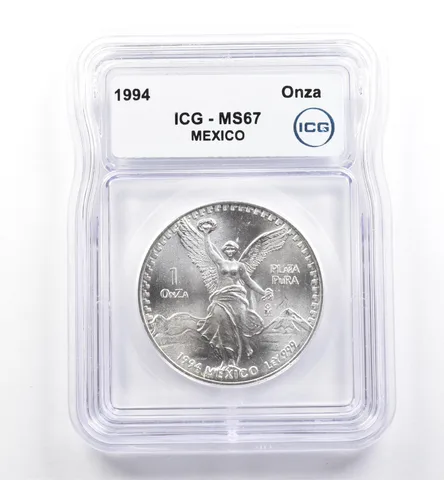 1994 Mo Mexico 1 Onza Silver Libertad MS67 ICG *0133