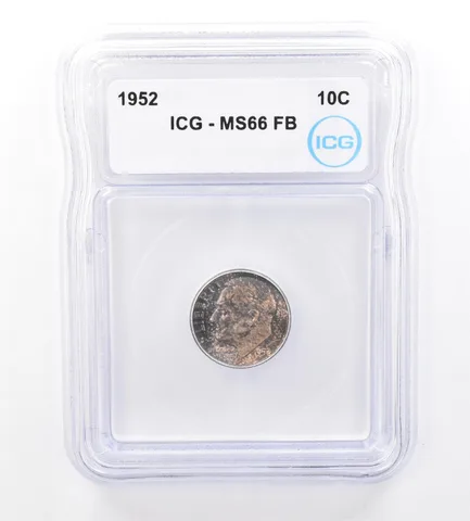 1952 Roosevelt Dime MS66 FB ICG Beautiful Tone a1580