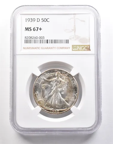 1939-D Walking Liberty Half Dollar MS67+ NGC a2219