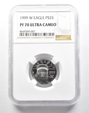 1999-W $25 American Platinum Eagle 1/4 Oz Platinum PF70 UCAM NGC *3766