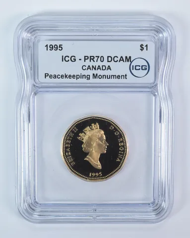 1995 Canada 1 Dollar Peacekeeping Monument PR70 DCAM ICG