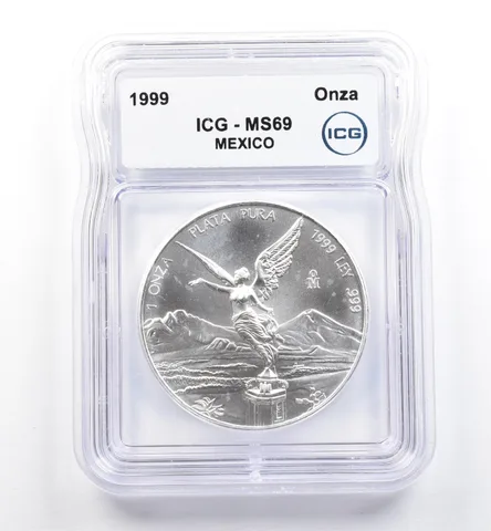 1999 Mo Mexico 1 Onza Silver Libertad MS69 ICG *0134