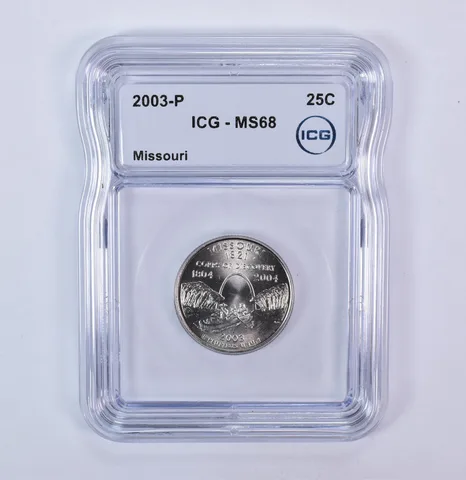 2003-P Washington State Quarter Missouri MS68 ICG