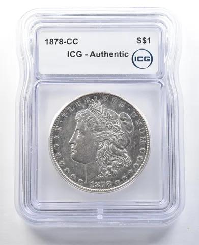 1878-CC Morgan Silver Dollar Authentic ICG *3330
