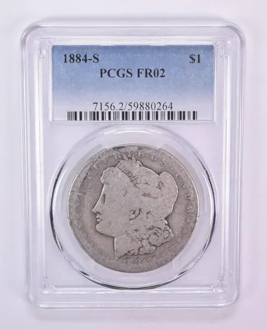 1884-S Morgan Silver Dollar FR02 PCGS Blue Label Lowball