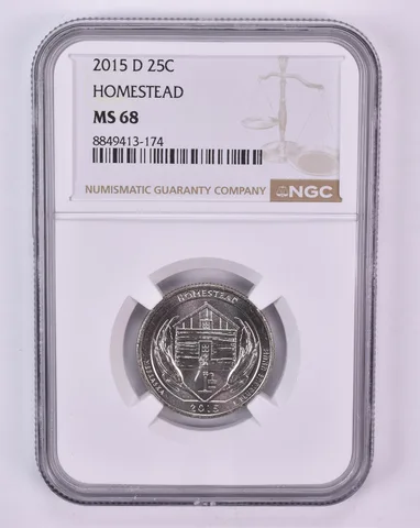 2015-D Washington Quarter Homestead ATB MS68 NGC Brown Label