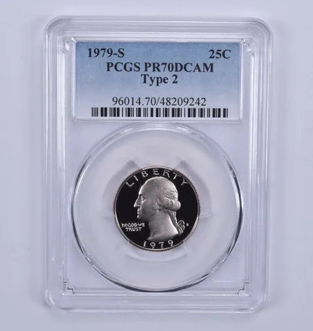 1979-S Washington Quarter Type 2 PR70 DCAM PCGS Blue Label