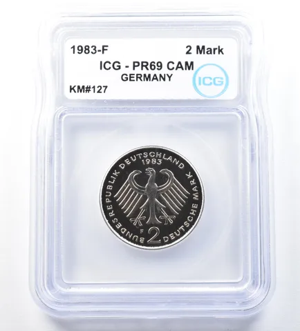 1983 F Germany 2 Mark KM#127 PR69 CAM ICG *8914