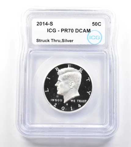2014-S Kennedy Half Dollar Silver Struck Thru PR70 DCAM ICG *1868