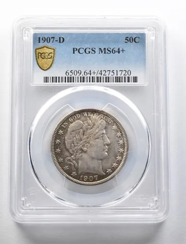 MS64+ 1907-D Barber Half Dollar PCGS *5701
