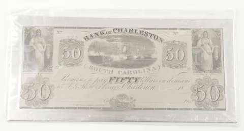 Bank Of Charleston South Carolina Sterling Silver Art Bar .925 151.3 Grams *5786