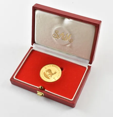 1984 South Africa 1/2 Krugerrand 1/2 Oz Gold In Box Proof *6731