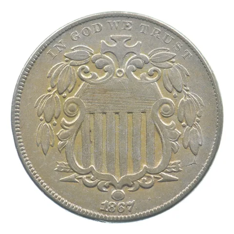 1867 Shield Nickel *9102