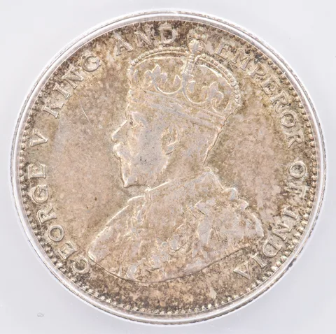 1935 Straits Settlements 20 Cents KM#30b Round 3 AU58 ICG Beautiful Tone *1911