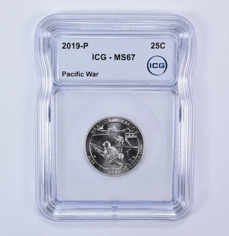 2019-P Washington Quarter ATB Pacific War MS67 ICG