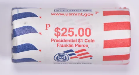 2010-P Franklin Pierce Presidential $1 Coin Roll $25 Unc US Mint BU