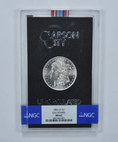 1882-CC Morgan Silver Dollar GSA Hoard MS62 NGC