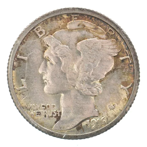 1916-S Mercury Dime Beautiful Tone *6261