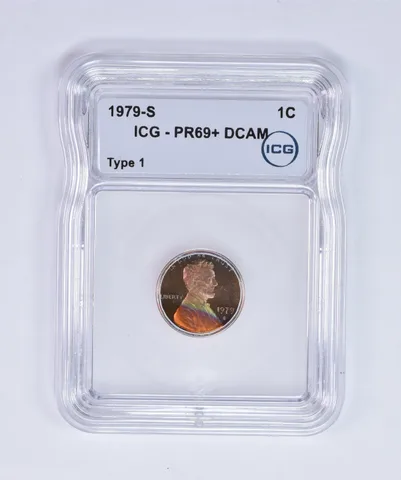 1979-S Lincoln Memorial Cent Type 1 PR69+ DCAM ICG Beautiful Tone a8061