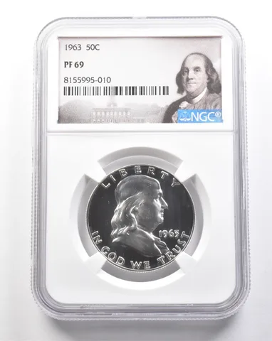 1963 Franklin Half Dollar PF69 NGC PQ Great Contrast *7463