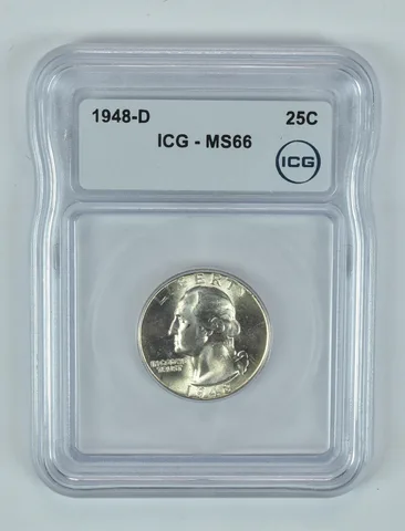 1948-D Washington Quarter MS66 ICG