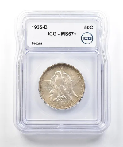 1935-D Texas Commemorative Half Dollar MS67+ ICG a3248