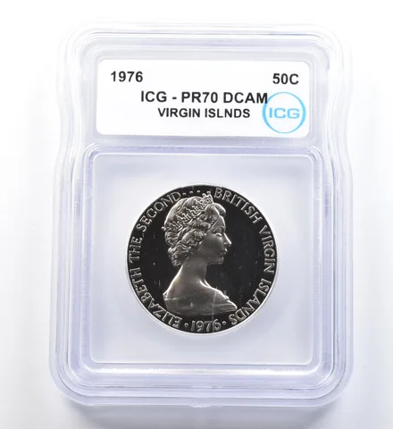 1976 Virgin Islands 50 Cents PR70 DCAM ICG *1120