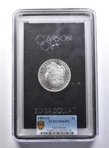 1883-CC Morgan Silver Dollar GSA Hoard MS63 PL PCGS *2499