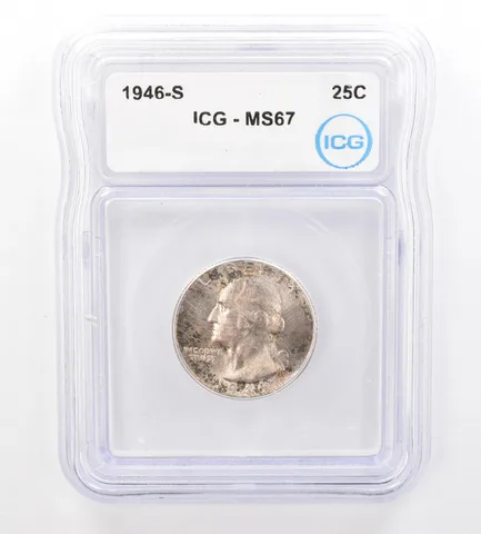 1946-S Washington Quarter MS67 ICG Nice Tone *7328