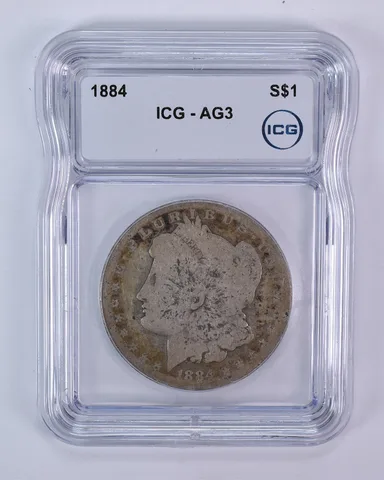 1884 Morgan Silver Dollar AG3 ICG Lowball