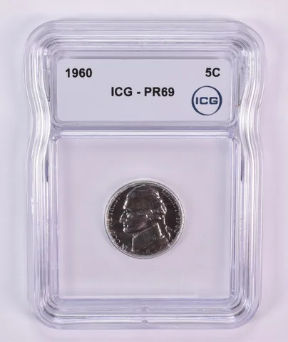 1960 Jefferson Nickel PR69 ICG