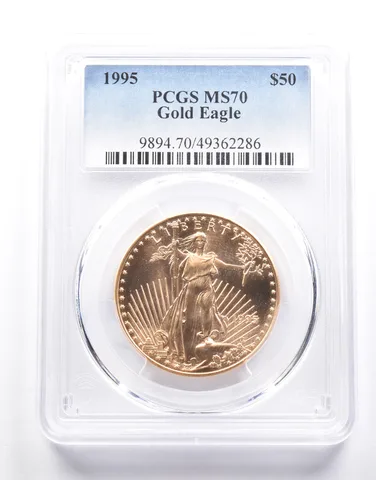 1995 $50 American Gold Eagle 1 Oz Gold MS70 PCGS