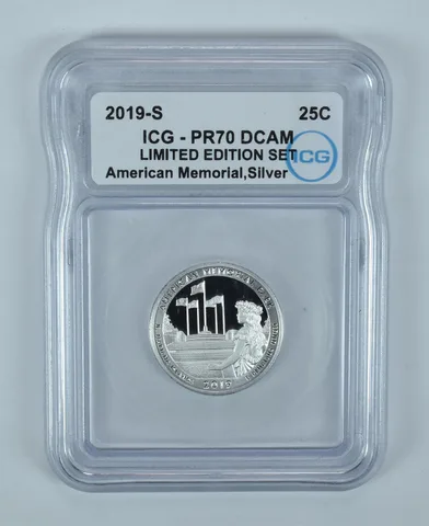 2019-S Washington Quarter ATB American Memorial Limited Edition PR70 DCAM ICG