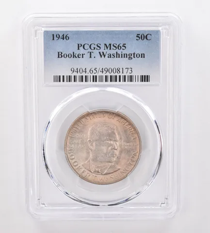 1946 Booker T Washington Commemorative Half Dollar MS65 PCGS Nice Tone *0048